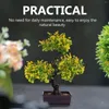 Decorative Flowers Decorations Artificial Potted Plant Office Fake Bonsai Tree Plastic False Green Plants