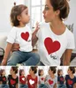 2020 Family Matching Outfits ParentChild Mother And Daughter Matching Clothes Heart Printed TShirt Tops Blouse Designer5688822
