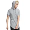 T-shirts pour hommes Hommes High Street Style Zipper Sweat à capuche respirant à manches courtes T-shirts de vent européens et américains Drop Delivery Apparel C Dhukd