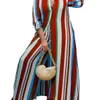 Herfst Lente Afrikaanse Vrouwen Lange Mouw V-hals Polyester 2 Stuk Top Lange Broek Bijpassende Sets XL5XL Afrikaanse Kleding Vrouwen 240315