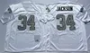 Retro 1974 1976 1987 축구 34 Bo Jackson Jersey 75 Howie Long 82 AI Davis 83 Ted Hendricks 87 Dave Casper 12 Ken Stabler Man Vintage Black White 75 주년 기념