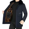 2023 Winter Men's Jacket Fi Men päls krage termiska parker klassiska rockar avslappnad varm vindbrytare vadderade män kläder z6sf#