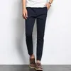 Browon Autumn Men Fis Solid Kolor Spodnie Casual Pants Mężczyźni Prosto niewielka elastyczna koktaj wysoka wysokiej jakości spodnie formalne spodnie Mężczyźni F5j2#