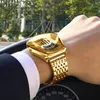 Wristwatches Racing Car Luxury Top Brand Trend Cool Men's Wrist Watch Gold Stainless Steel Fashion Quartz For Men Relogio Masculino