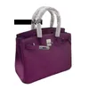 Totes Femme Sac à Main BK L Sac en Cuir Véritable Boucle Argent Sac Femme Haut de Gamme Cuir de Vachette Anémone de Mer Violet À la Mode Exquis et Minimaliste Sac à Main