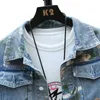 2024 neue männer Denim Jacke Lose Revers Casual Vintage Distred Mantel Männlich Große Tasche Hip Hop Jeans Jacken Männlich streetwear c2gN #