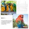 Other Bird Supplies 2pcs Plastic Food Feeders Hanging Feeding Bowls Parrot Cage