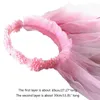 Hair Accessories Romantic Wedding Flower Girls Veil Pleated Bride Long Tulle Supplies For Girl