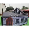 Gratis lucht schip tot deur Outdoor Activiteiten aangepast 10x5m Halloween opblaasbaar springkasteel obstakel huis opblaasbaar doolhof Spookhuis