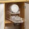 Stojak na szufladę do przechowywania w kuchni Przedmioty nowoczesne minimalistyczne półki talerzy organizator domu gospodarstwo domowe