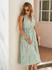 Vestidos de festa Volalo senhoras vintage boho verão mulheres sem mangas casual feriado listrado camisa vestido de verão roupas femininas robe vestidos