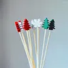 Disposable Flatware Christmas Fruit Picks Perfect For Any Occasions Holiday Party Supplies