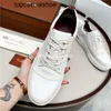 Loro Piano LP Lorospianasl Summer White Chaussures Casual Walk Mens Mens Luxury Sneakers Inverse Suede Real Leather Runner Chaussures Boîte de haute qualité