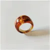 Anéis de casamento design acrílico irregar na moda resina moda punk grande para mulheres colorf vintage dedo anel meninas festa jóias gota deli otsl7