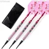 Darts Pink Flower Soft Tip Professional Bag Darts Safety Sport Bäst med Darts Gift Leather Game inomhus Systemisk rörelse 24327