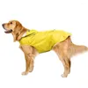 Hondenkleding Waterdichte hoodiekleding Regenjas Streep voor reflecterend Alle regen Groot met poncho-jasje Puppy's Huisdiermaten Regenkleding