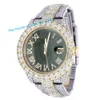 Anpassad herrmärke Mekanisk klocka Luxury VVS Moissanite Handmade Watch