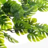 Decorative Flowers 2 Pcs Simulated Bamboo Leaf Rattan Weeping Plants Garland Artificial Wall Vine Plastic Simulation Decor