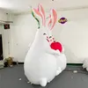 3 m 10フィート高巨大な愛のインフレータブルバルーンウサギとナイトクラブハロウィーンステージデコレーション用のLEDマスコット付き
