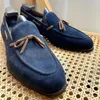 Casual Shoes 2024 Spring/Summer Cowhide Handmade Vintage Tassel British Leather One Step Sailing