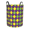 Sacs à linge panier Mardi Gras motif en osier pliant vêtements sales jouets seau de rangement ménage