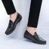 Freizeitschuhe 2024 Herren Hochwertige Luxusmode Schwarz Business Dating Verhandlung Formelle Party Hochzeit Komfort Krokodil Lefu