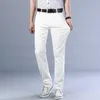 men Brand Fi White Jeans Busin Casual Classic Style Slim Fit Soft Trousers Male Brand Advanced Stretch Pants Red Khaki l3pF#