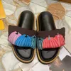 البغال النسيج Slippers Womans Top Quality Platform Slide Slide Flat Heel Luxury Natual Shoe Indoor Outdoors Designer Summer Sliders 2024