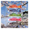 Drapeaux de bannière Koinobori Koi Nobori Carp Windsocks Streamers Colorf Fish Flag Décoration Med Kite Décoration murale suspendue 40 cm 55 cm 70 cm Drop Dhmdk