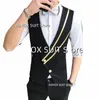 men's Suit Vest V-Neck 2 Butt Fi Slim Fit Chalecos Shop Party Groom Best Man Waistcoat i4eT#