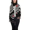 Sciarpe Kabyle Amazigh Tappeto Sciarpa Avvolgente Donna Lungo Inverno Autunno Caldo Scialle con nappe Unisex Africa Stile geometrico del Marocco