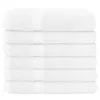 DAN RIVER Asciugamani da bagno medi morbidi e leggeri in confezione da 6 in cotone 100% perfetti per piscina, casa, palestra, spa, hotel e uso quotidiano |Bianco -60,96X