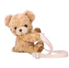 Borse a tracolla Kawaii Girls Simpatico sorriso Orso Morbido peluche Borsa Lolita Borsa per animali