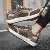 Casual Shoes 2024 Spring Trend Ins Leather Stitching Korean version Personlighet Fashion Sports Running Men's