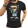 Komik Kaykay Ayı Tişörtleri Harajuku Street Giyim Tee Cott Tshirts Fi Kısa Kollu Zengin Boy T-Shirts Giyim I6UL#