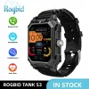 الساعات Rogbid Tank S3 Military Smartwatch Men Rugged 10atm مقاومة للماء في الهواء الطلق معدل ضربات القلب Health Bluetooth اتصل بذكاء Watch Women