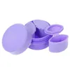 Lagringsflaskor 2 Set Cream Box Containers Travel Essentials For Semester Portable Silicone Silica Gel Jar
