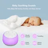 Máquina de ruído branco de mesa sono som relaxamento para bebê chupeta com 7 cores luzes noturnas 240315