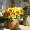 Decorative Flowers 50cm Length Artificial Sunflower Simulation African Daisy Fake Home Wedding Party Stage Decorations Pography Props