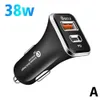 Uppgradering 38W Mini Stealth Car Adapter Dual USB Quick Charge Type C PD Charger Adapter PD+QC/PD+PD Car Charger för iPhone 12 Huawei Xiaomi