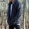 Suéter cálido de lana Hombres con capucha Cardigan Sherpa Fleece Teddy Coat Plus Tamaño 3XL Tops Suéteres esponjosos q08s #