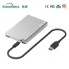 HJÄLLS NYA ALUMINIUM HDD -kapsling 2.5 "Mobil hårddiskfodral Typec SATA USB 3.1 Caddy All Metal Case Notebook Extern hårddisk