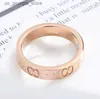 Band Rings Classic Luxury Designer Ring Women Titanium Steel Bague Letter Rings Gold-Plated Gold Silver Rose Gold Brand Jewel Gift Y240328