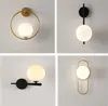 Vägglampor nordiska glasboll led väggljus för vardagsrum inre sovrum belysning fixtur med 7w g9 glödlampa sconce home3291960