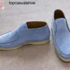 Loro piano lp lorospiasl diseñador zapatos top shopes altos amenazos de caminata adornados hombres hombres mocas de gamuza zapatos pareja de cuero genuino para hombres facto