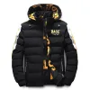 Homens outono inverno jaqueta com capuz quente confortável acolchoado engrossado jaqueta 2023 novas roupas de dupla face removível boné M-5XL 67SU #