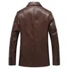 leather Jacket Men Soft PU Leather Jacket Male Busin Casual Coats Man Jaqueta Masculinas Inverno Couro Large Size XXXL 4XL w3DS#