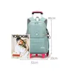 Children School Backpack with Wheels Kids Trolley School Bag for Teenagers Girls Rolling Backpack Students Schoolbag Travel Bags 240314