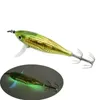 5-20pcs Creacons en bois 5,5 g horizontal laser lumineux flottant Egi Lure Squid Jigging crevettes Octopus Pêche de pêche des seiches 240408