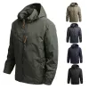 Zimowe kurtki dla mężczyzn Windbreakers Casual Coats Army Tactical Military Jacki Męskie parki deszczowe męskie ubrania streetwear 5xl i8qm#